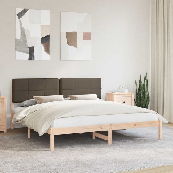 vidaXL Bettgestell mit gepolstertem Kopfteil Taupe 180 x 200 cm 877962