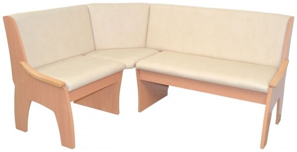Eckbank mit Truhenfunktion "Köln" buche/creme
