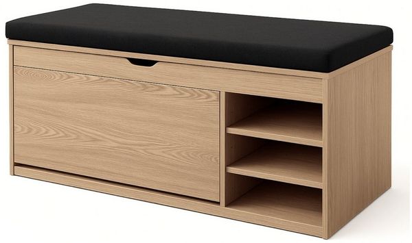 BOXIMO Schuhschrank Schuhschrank mit Sitzfläche und ausziehbaren Regalen GRADIA (Schuhschrank GRADIA mit Sitzbank)