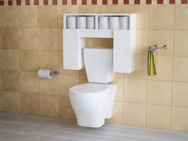 Toiletten Hängeschrank Geronimo Weiß Bild 2