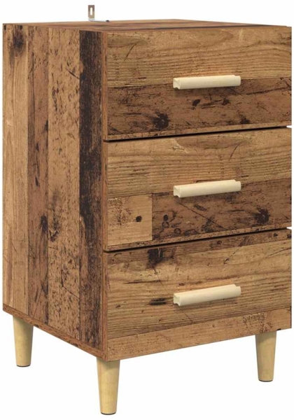 vidaXL Nachttisch Altholz 40 x 40 x 66 cm Holzwerkstoff 880613