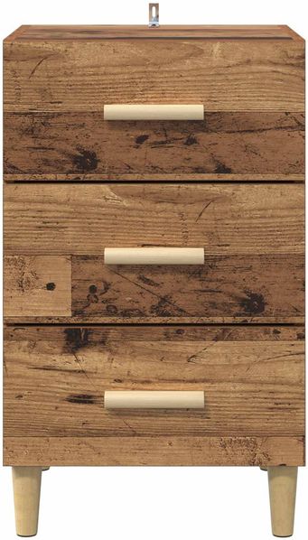 vidaXL Nachttisch Altholz 40 x 40 x 66 cm Holzwerkstoff 880613 Bild 6
