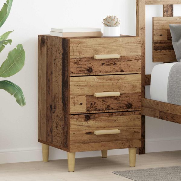 vidaXL Nachttisch Altholz 40 x 40 x 66 cm Holzwerkstoff 880613