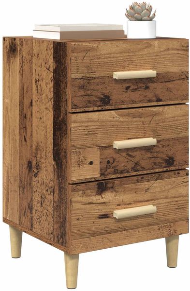 vidaXL Nachttisch Altholz 40 x 40 x 66 cm Holzwerkstoff 880613 Bild 3