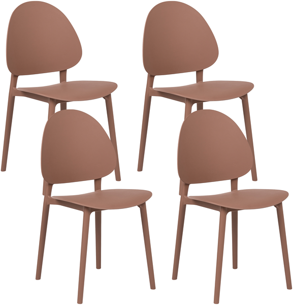 Gartenstuhl 4er Set CEARA Braun