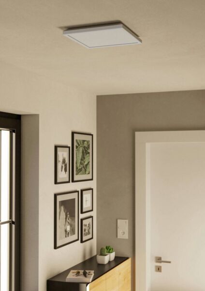 EGLO Deckenleuchte Rovito-Z Deckenlampe, ZigBee 3.0, Kunststoff, Badezimmerlampe, IP44, Bluetooth, CCT - über Fernbedienung, Dimmfunktion, Farbwechsel, RGB, dimmbar über Fernbedienung, mehrere Helligkeitsstufen, LED fest integriert, Kaltweiß, RGB, Wand...