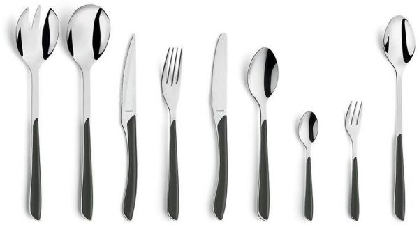 Kuppels Besteckset 'Prisma', 44tlg., Edelstahl schiefergrau