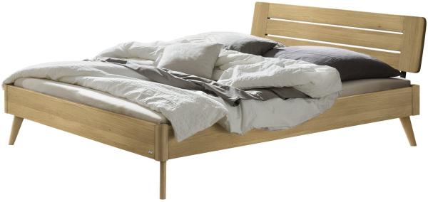 Hasena Lounge Rubiera 180x210 Eiche bright, geölt - Fusshöhe 20 cm Massivholzbett