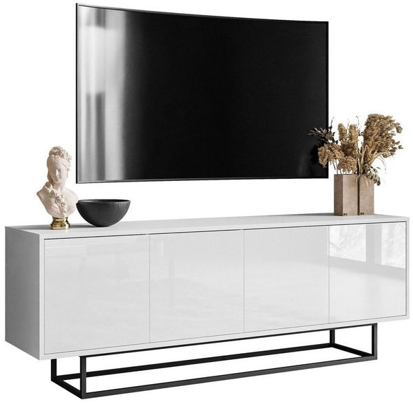 Lookway TV-Schrank SANAYI in Weiß Hochglanz Breite: 156 cm