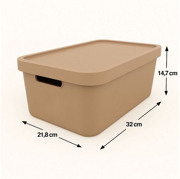 Plastard Aufbewahrungsbox mit Deckel von 7,5 - 31 Liter in verschied, Farben, Transportbox (4er-Set, 4 St), Lagerbox, Spielzeugbox, BPA-Frei Storagebox