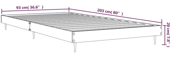 vidaXL Bettgestell Hochglanz-Weiß 90x200 cm Holzwerkstoff 832271 Bild 10