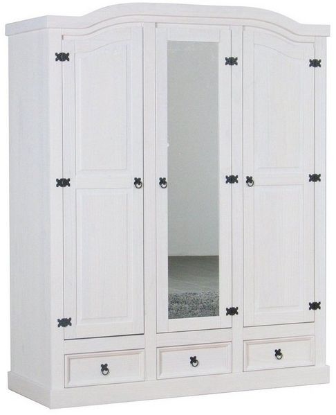 ebuy24 Kleiderschrank New Mexico Kleiderschrank 3 türig mit einer Spiege