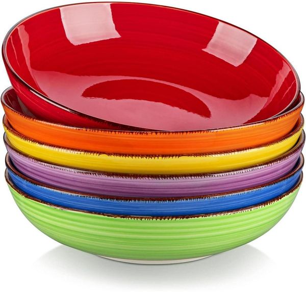 vancasso Bonita Suppenschalen 6er Set Ø 21,6 cm Steinzeug Multifunktionale Große