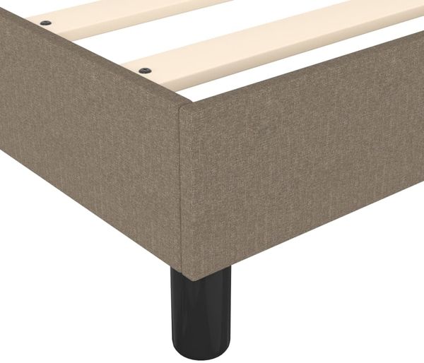 vidaXL Polsterbett, Stoff, 25,0 cm, Taupe, 80x200 cm, mit Lattenrost, Schwarz Bild 7
