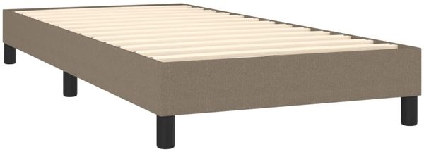 vidaXL Polsterbett, Stoff, 25,0 cm, Taupe, 80x200 cm, mit Lattenrost, Schwarz Bild 4
