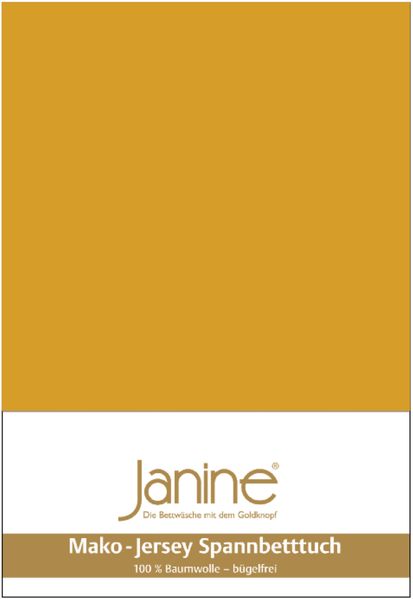 Janine Mako Jersey Spannbetttuch Bettlaken 140-160x200 cm OVP 5007 73 honiggold