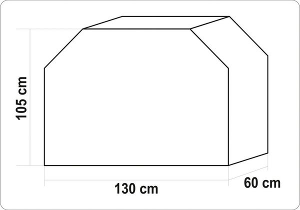 Yato Grillabdeckhaube Grillabdeckung 130 X 60 X 105 cm