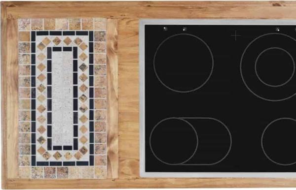 MiaMöbel Mexico Kochmodul "Old White" - Ofen rechts Massivholz Pinie Landhaus Mexiko Möbel Mexikanisch Bild 9