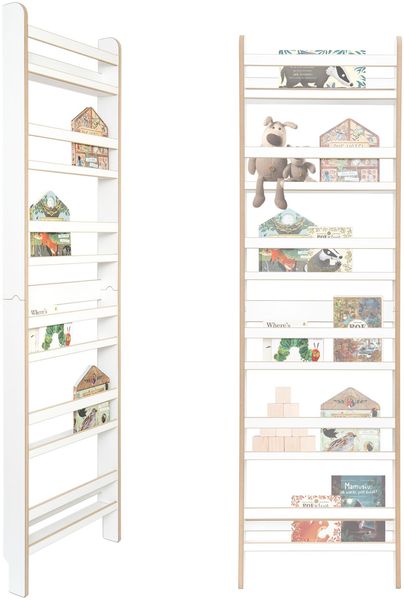 MAMOI® Kinderbücherregal aus Holzwerkstoff – Bücherkiste, Kinderbücherregal, Bücherregal für Kinderzimmer, Bücherbank, Wandregal, Montessori Kindermöbel