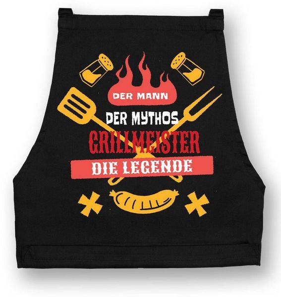 Youth Designz Grillschürze Herren Schürze Grillmeister Print Grillparty Statment Geschenk Männer, mit lustigem Spruch & Logo Aufdruck