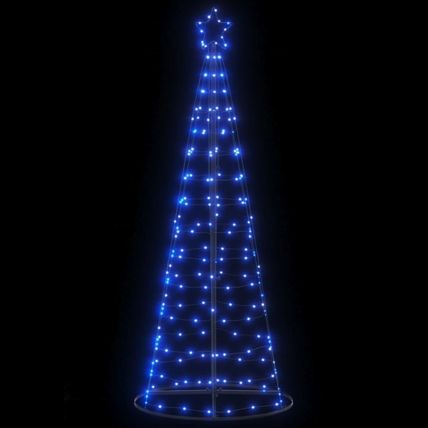 vidaXL Weihnachtsbaum Kegelform 200 LEDs Blau 182 cm 4016450