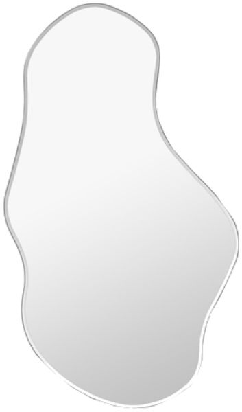 Ferm Living Pond Large Spiegel Dark Chrome Weiß