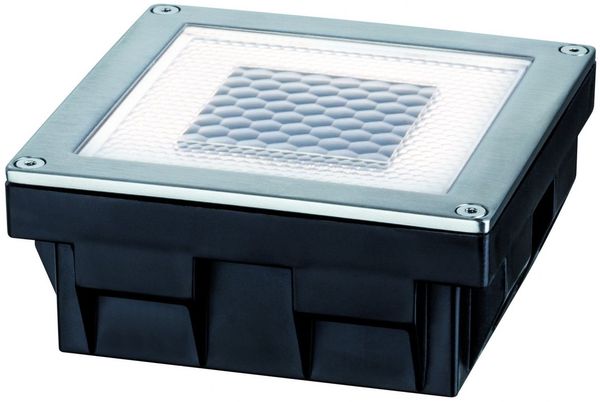 Paulmann No. 93774 Bodeneinbauleuchten-Set Solar Cube LED Edelstahl, 1er Set