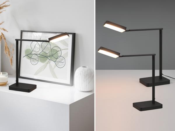 LED Schreibtischleuchte 2er SET Schwarz 38cm, dimmbar & Lichtfarbe einstellbar