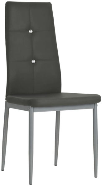 vidaXL Esszimmerstühle 6 Stk. Kunstleder Grau 275434