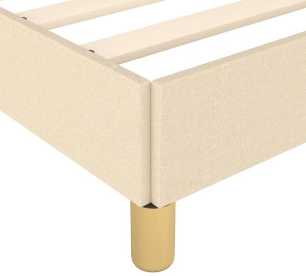 vidaXL Polsterbett mit hohem Kopfteil Stoff Creme 120x200 cm Bild 10