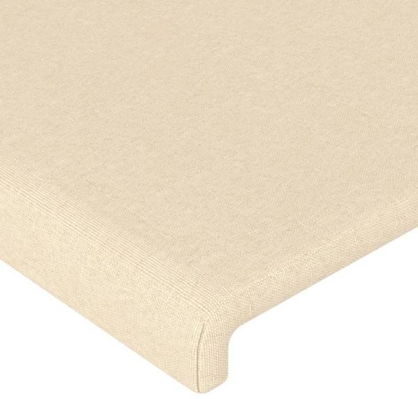 vidaXL Polsterbett mit hohem Kopfteil Stoff Creme 120x200 cm Bild 11