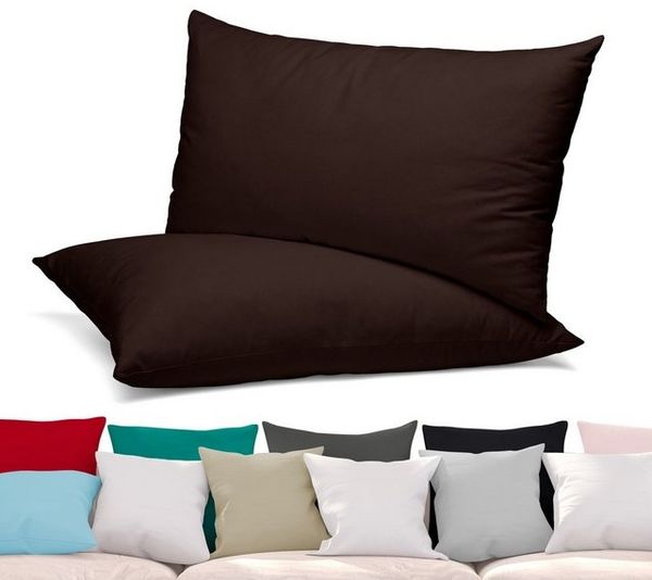 Beautex Kissenhüllen 2er Set Kissenbezug, Kissenhülle aus Baumwolle, Premium Jersey 160g/m², (2 Stück) Bild 4