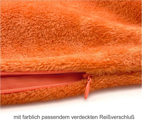 heimtexland Dekokissen Flanell Soft Kuschelkissen Plüsch Kissenbezug, super weich und flauschig, Allergiker geeignet, atmungsaktiv Bild 3