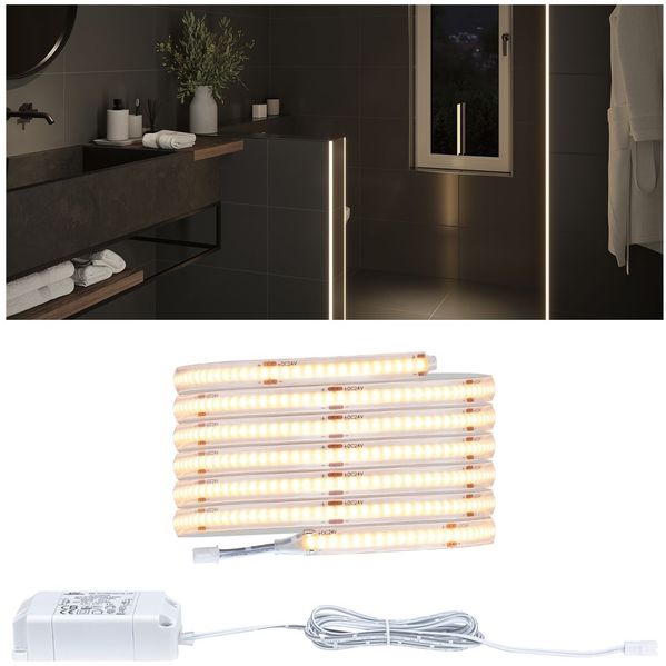 Paulmann 78425 LumiTiles LED Stripe COB Slim 2m IP44 2700K Weiß