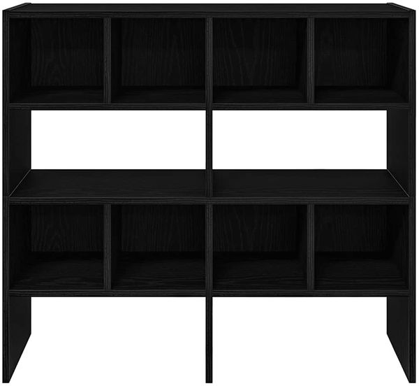 vidaXL Schuhregale 2 Stk. Stapelbar Schwarz Eichen-Optik 89,5x30x40 cm 858842 Bild 4
