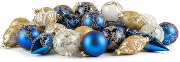 Weihnachtskugel 35er Set ICEDROP Glas Blau Gold Bild 4