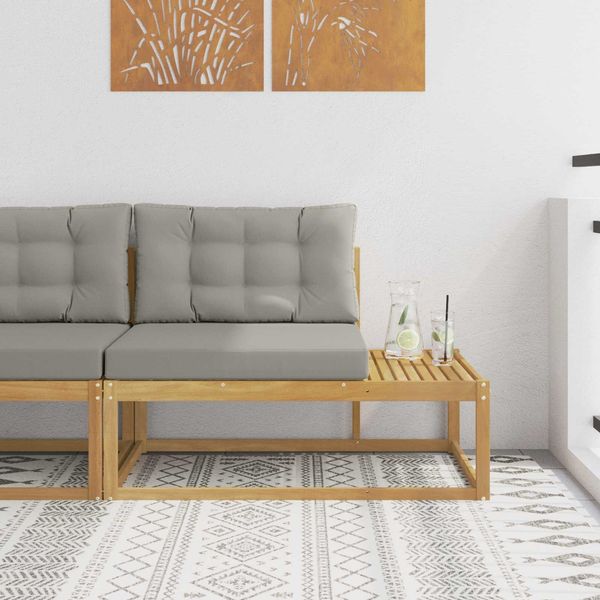 vidaXL Outdoor End Sofa mit Kissen Weiß 115 x 83 x 73 cm Polyester 901557