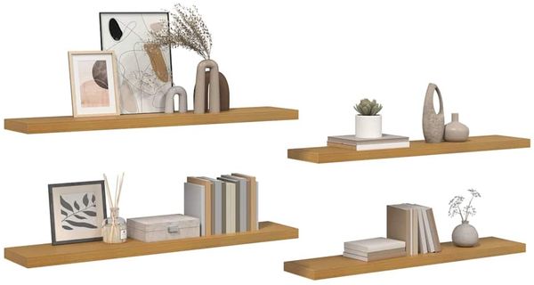 vidaXL Wandregal 4 pcs Beige 120 x 23,5 x 4 cm Holzwerkstoff 42020000 Bild 3