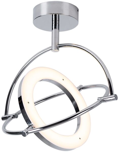 LED Deckenleuchte aus Chrom mit beweglichen Ringen