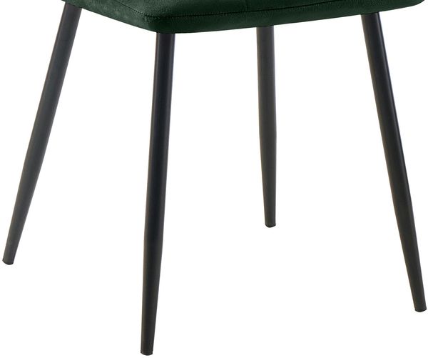 CLP 4er Set Esszimmerstuhl Tilde gepolstert mit Rückenlehne bis 150 kg belastbar,grün Samt Bild 6