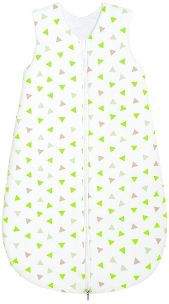 Odenwälder Jersey-Schlafsack Basic Dreiecke limette 110