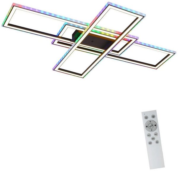 ZMH LED Deckenleuchte Dimmbar mit Fernbedienung Groß RGB Farbwechsel 50W Schlafzimmer, IP20, LED fest integriert, RGB, Modern Schlafzimmerlampe, für Küche Flur