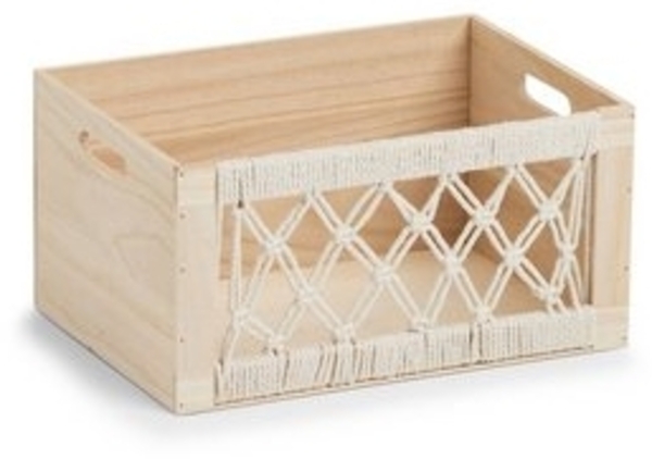 Zeller Present Aufbewahrungskorb Aufbewahrungskiste "Boho, Holz, 35 x 25 x 18 cm Bild 6