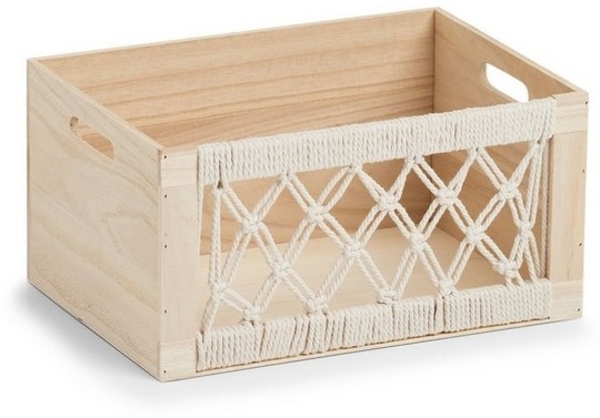 Zeller Present Aufbewahrungskorb Aufbewahrungskiste "Boho, Holz, 35 x 25 x 18 cm Bild 4