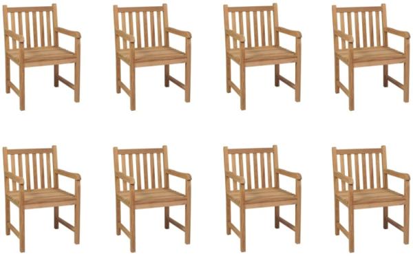 vidaXL Gartenstühle 8 Stk. Massivholz Teak 3073003