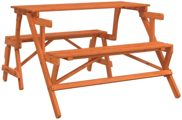 vidaXL Picknicktisch mit Bänken 2-in-1 Massivholz Tanne 4008992