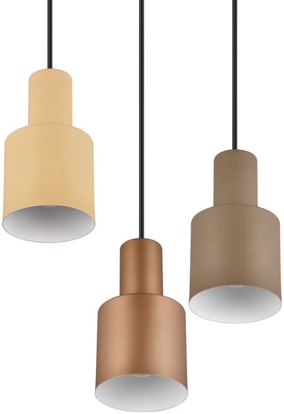 Cluster Pendelleuchte AGUDO 3-flammig Metall Coffee Töne, Ø 37cm Bild 9