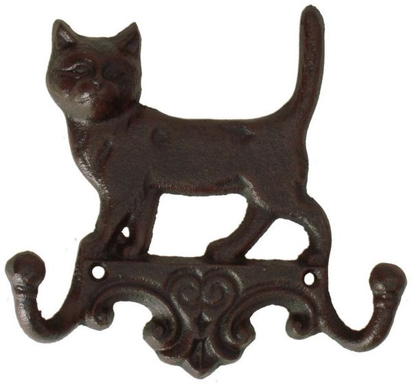Dragimex Kleiderhaken Katze Kleiderhaken aus Gusseisen
