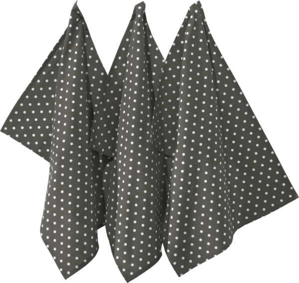 REDBEST Geschirrtuch Geschirrtuch "Orlando" 3er-Pack, Baumwolle Punkte