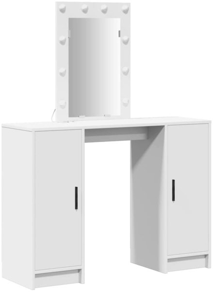vidaXL Schminktisch mit Speicher Weiß 102 x 33 x 135 cm Holzwerkstoff 865181